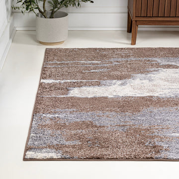 Zoe Contemporary Bohemian Abstract Marble Area Rug